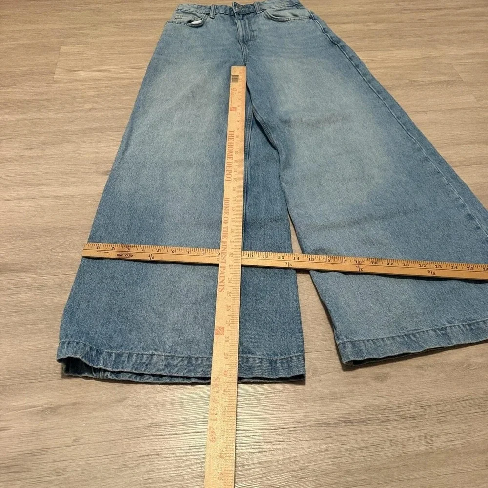 26x30 Blue Super Baggy Wide Leg Jeans Y2K 2000s Vintage